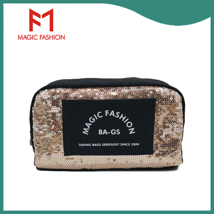 Highlights of Bling Sequin Zippered Makeup Pouch
