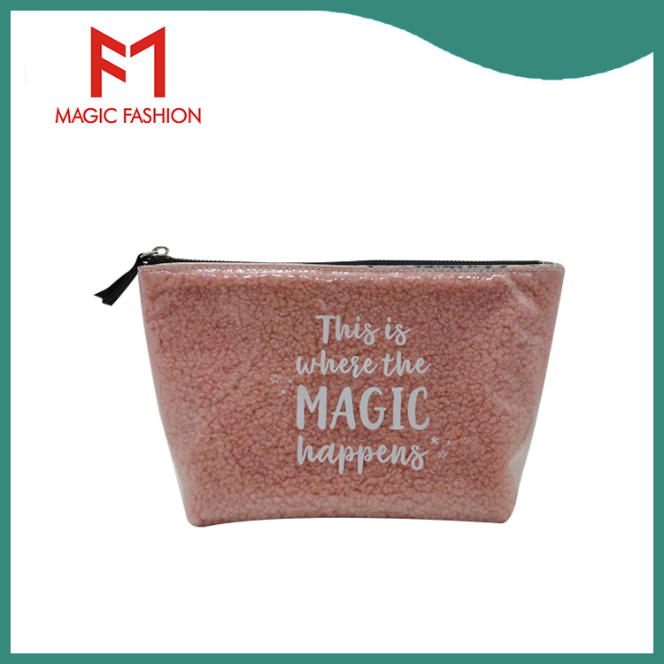 The versatile usage of Double Layer Flannelette Cosmetic Bag With PVC Cover On Top